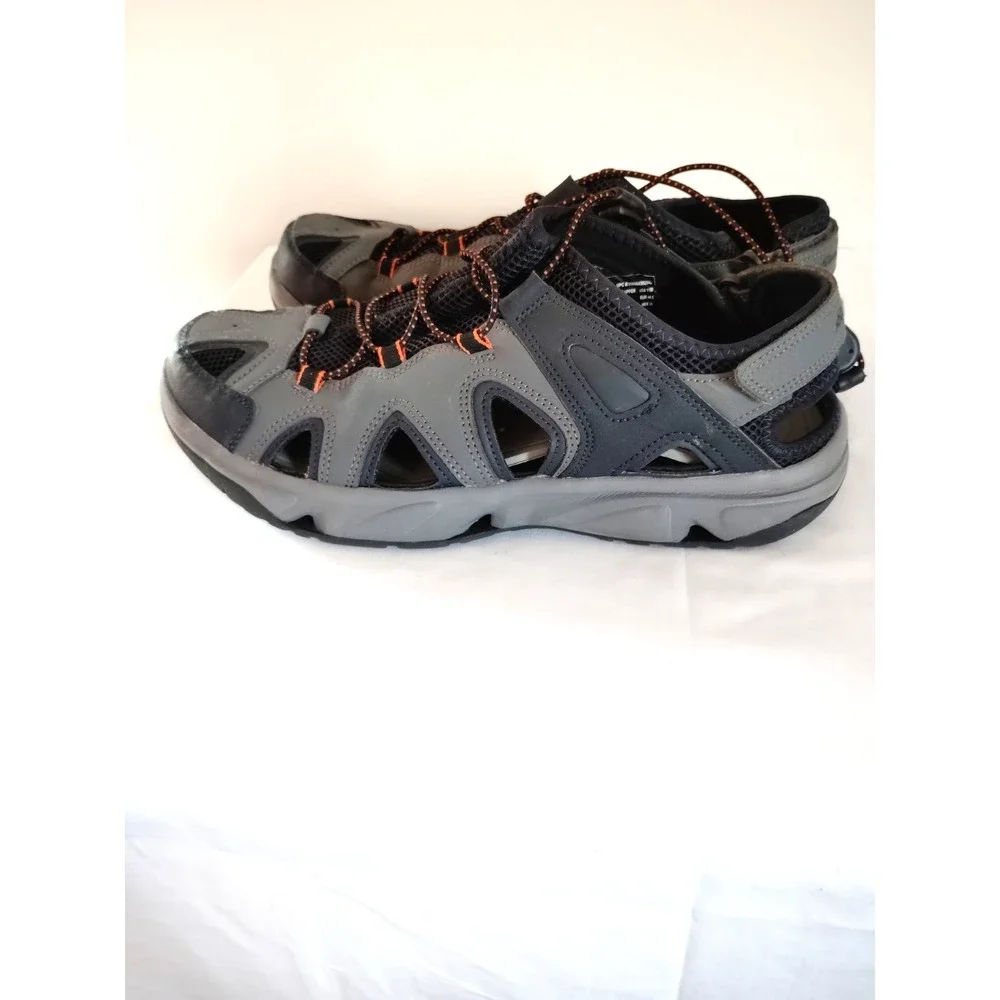 Eddie Bauer Water Sandal Men 11 M Laketrail Gray Heel Strap Beach Hiking Outdoor